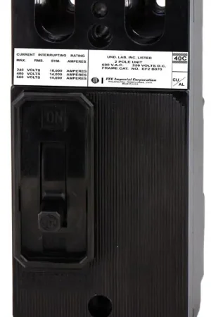Crafted Siemens / ITE EF2B070 - 70A 2 Pole Molded Case Circuit Breaker
