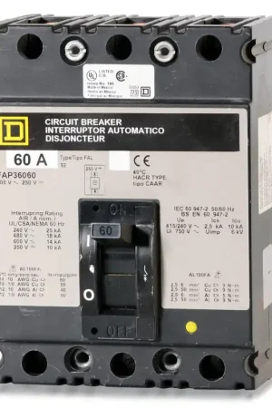 Brand New Square D FAP36080 - 80A 3 Pole Molded Case Circuit Breaker
