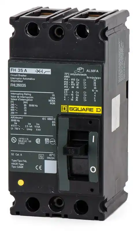 Square D FHL26035 - 35A 2 Pole Molded Case Circuit Breaker New Release