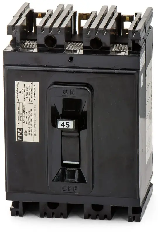 Federal Pacific NE234045 - 45A 3 Pole Molded Case Circuit Breaker New Release