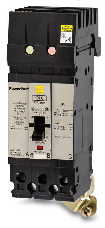 Square D FDA32100 - 100A 3 Pole Molded Case Circuit Breaker Low Price