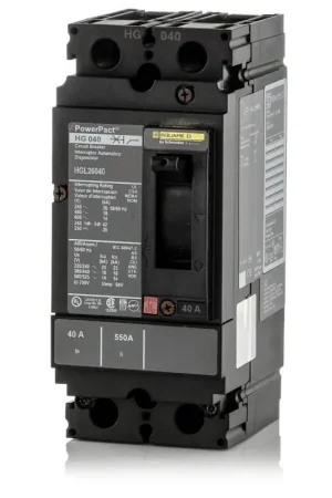 Trending Square D HGL26040 - 40A 2 Pole Molded Case Circuit Breaker