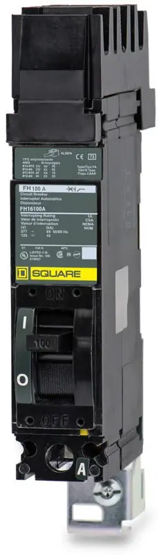 Place Order Square D FH16100A - 100A 1 Pole Molded Case Circuit Breaker