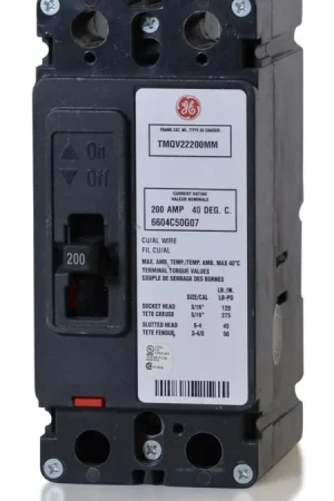 Place Order ABB / General Electric TMQV22200MM - 200A 2 Pole Molded Case Circuit Breaker