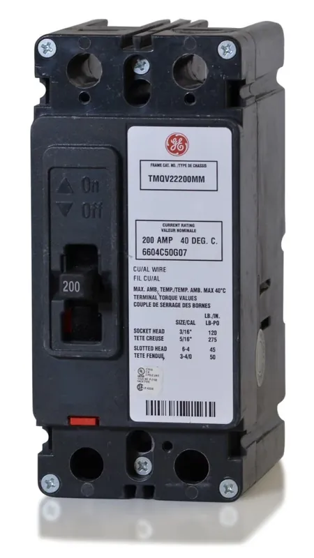 Place Order ABB / General Electric TMQV22200MM - 200A 2 Pole Molded Case Circuit Breaker