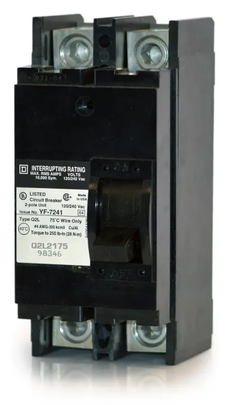 Luxury Square D Q2L2175 - 175A 2 Pole Molded Case Circuit Breaker