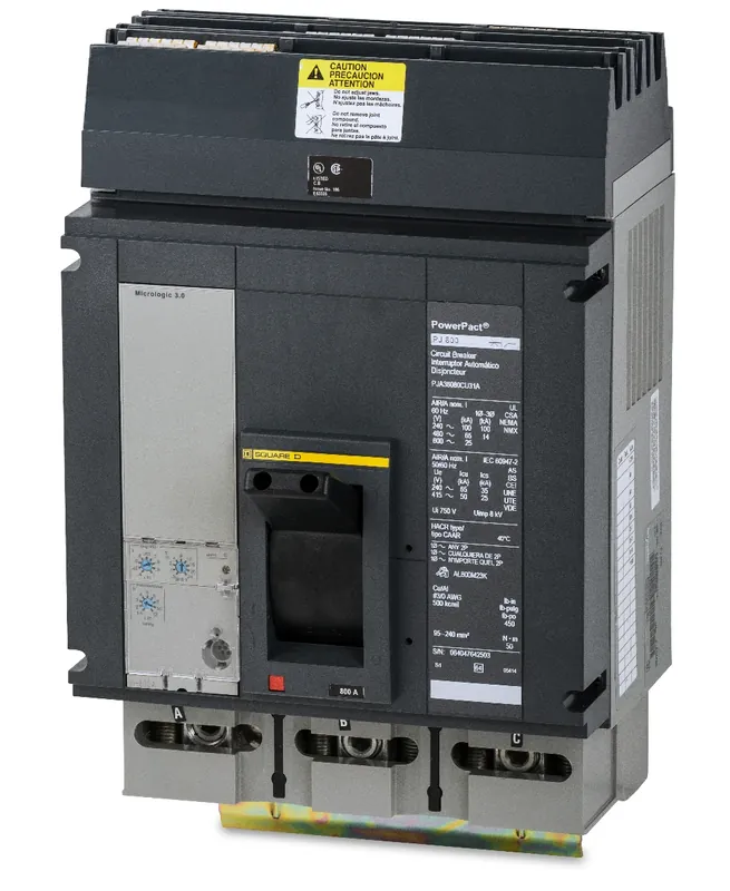 Free Returns Square D PJA36080CU31A - 800A 3 Pole Molded Case Circuit Breaker