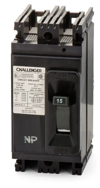 Federal Pacific NE224015 - 15A 2 Pole Molded Case Circuit Breaker While Supplies Last
