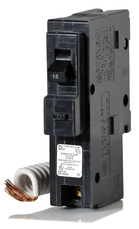Square D HOM115EPD - 15A GFEP Miniature Circuit Breaker Crafted