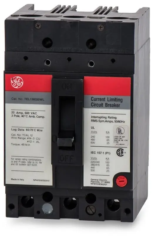 Get Yours ABB / General Electric TEL136100WL - 100A 3 Pole Miniature Circuit Breaker