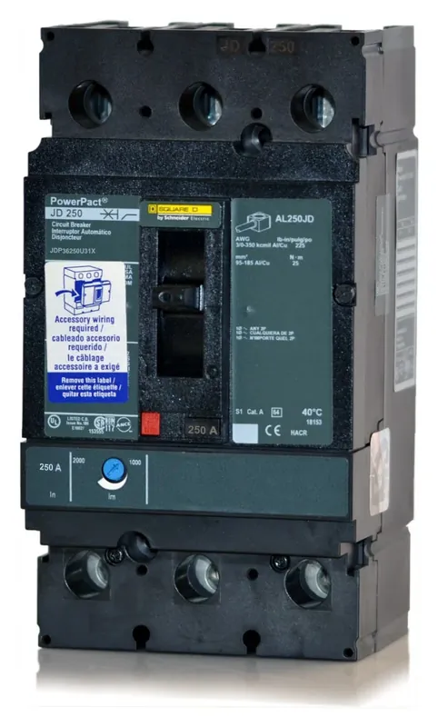 Square D JDP36250U31X - 250A 3 Pole Molded Case Circuit Breaker Best Choice