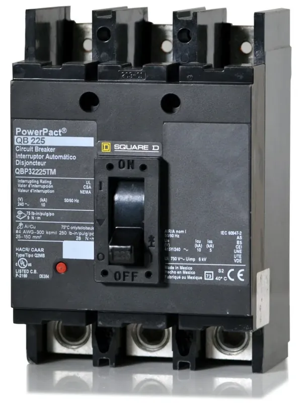 Order Now Square D QBP32225TM - 225A 3 Pole Molded Case Circuit Breaker