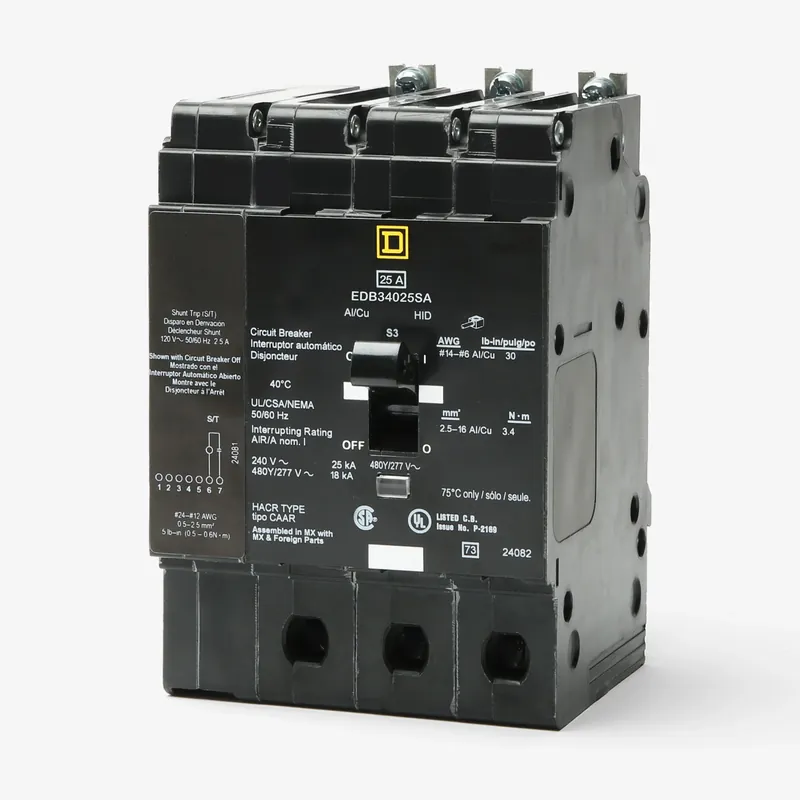 New Arrival Square D EDB34025SA - 25A 3 Pole Miniature Circuit Breaker