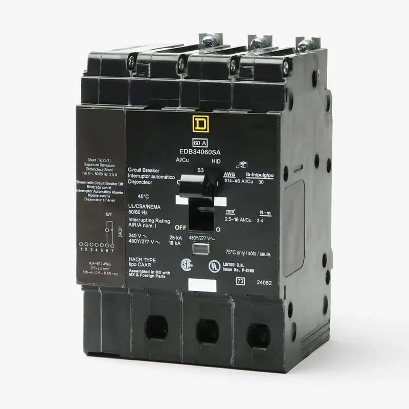 Square D EDB34060SA - 60A 3 Pole Molded Case Circuit Breaker Price Drop