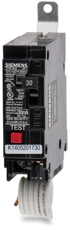 Genuine Siemens BE130 - 30A GFEP Molded Case Circuit Breaker