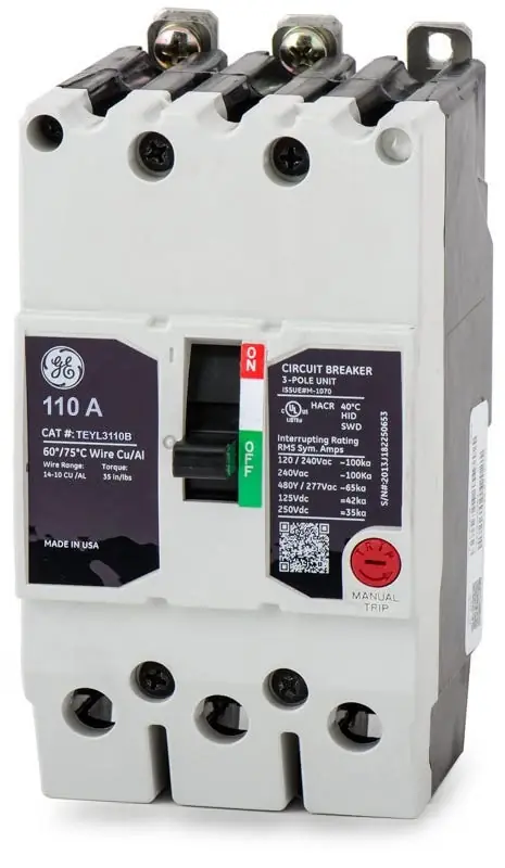 Affordable ABB / General Electric TEYL3110B - 110A 3 Pole Molded Case Circuit Breaker