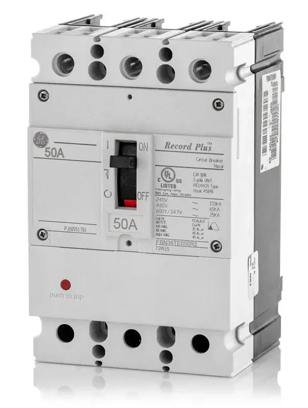 Factory Price ABB / General Electric FBN36TE050R2 - 50A 3 Pole Molded Case Circuit Breaker