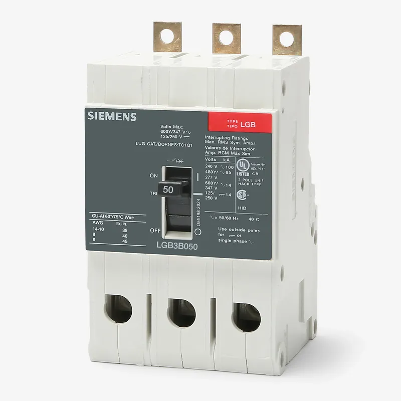 Siemens LGB3B050B - 50A 3 Pole Molded Case Circuit Breaker Discount