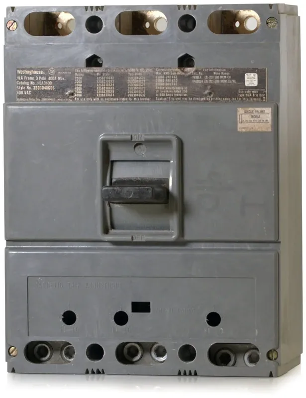 Eaton / Westinghouse HLA3400 - 400A 3 Pole Molded Case Circuit Breaker Authentic