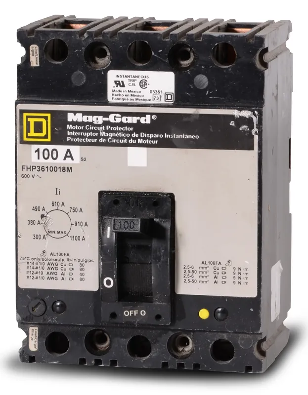 Square D FHP3610018M - 100A 3 Pole Motor Circuit Protector Fresh Stock