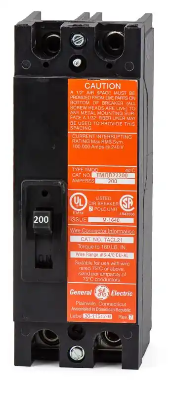 ABB / General Electric TMQD22200 - 200A 2 Pole Molded Case Circuit Breaker Limited Offer