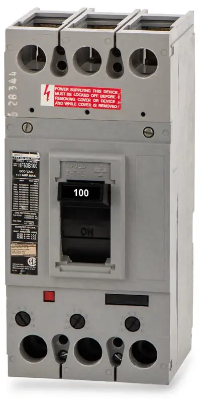 Siemens HF63B100 - 100A 3 Pole Molded Case Circuit Breaker Today Only