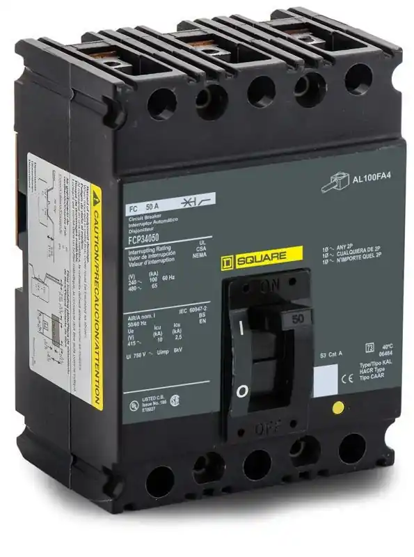 Top Pick Square D FCP34050 - 50A 3 Pole Molded Case Circuit Breaker