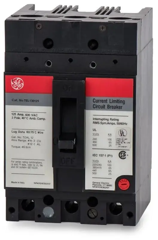 ABB / General Electric TEL136125 - 125A 3 Pole Molded Case Circuit Breaker Instant Buy