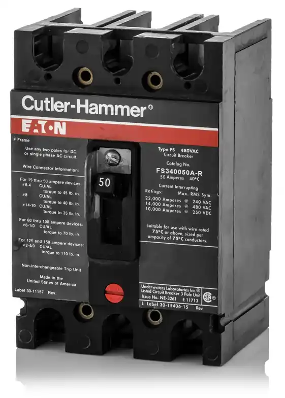 Top Pick Eaton / Cutler-Hammer FS340050A - 50A 3 Pole Molded Case Circuit Breaker