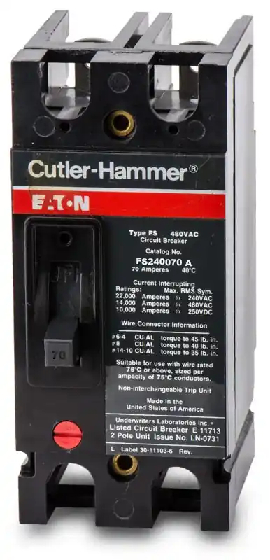 Eaton / Cutler-Hammer FS240070A - 70A 2 Pole Molded Case Circuit Breaker Cheap
