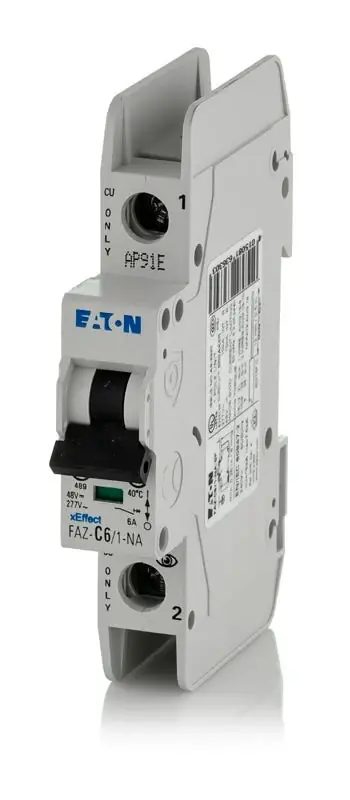 Direct From Factory Eaton / Cutler-Hammer FAZ-C6/1-NA-SP - 6A 1 Pole Miniature Circuit Breaker
