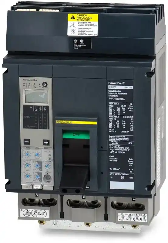 Square D PJA36080U44A - 800A 3 Pole Molded Case Circuit Breaker Limited Offer