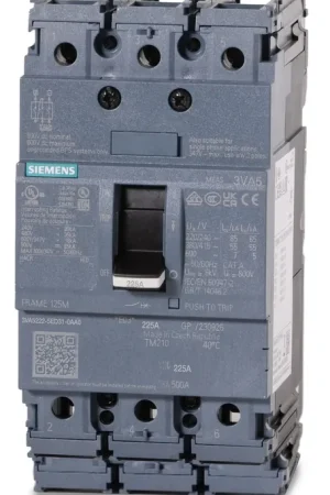 Cheap Siemens 3VA5222-5ED31-0AA0 - 225A 3 Pole Molded Case Circuit Breaker