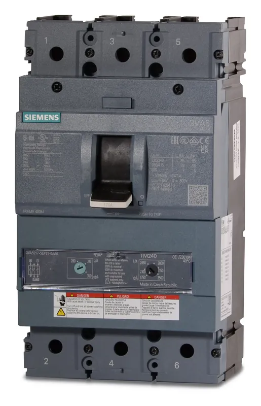 Siemens 3VA5217-5EF31-0AA0 - 175A 3 Pole Molded Case Circuit Breaker While Supplies Last