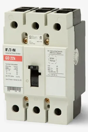 Super Sale Eaton / Cutler-Hammer GD3025 - 25A 3 Pole Molded Case Circuit Breaker