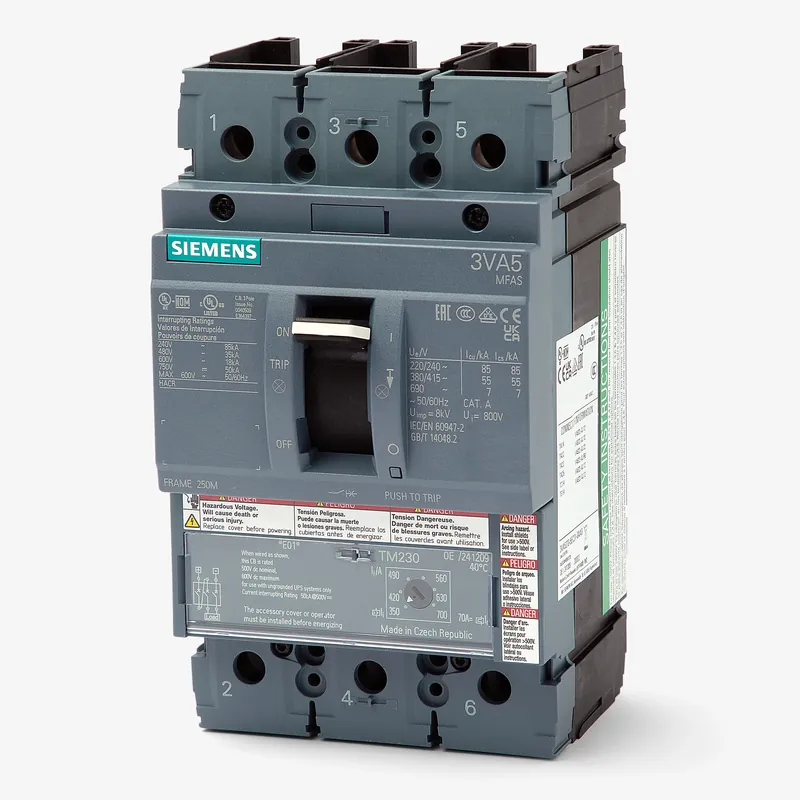 Discount Siemens 3VA5225-5EC31-0AA0 - 250A 3 Pole Molded Case Circuit Breaker