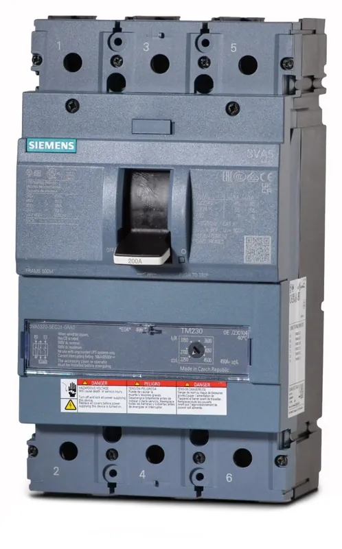 Siemens 3VA5320-5EC31-0AA0 - 200A 3 Pole Molded Case Circuit Breaker Today Only