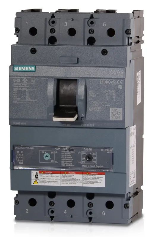 Siemens 3VA5325-5EF31-0AA0 - 250A 3 Pole Molded Case Circuit Breaker Popular