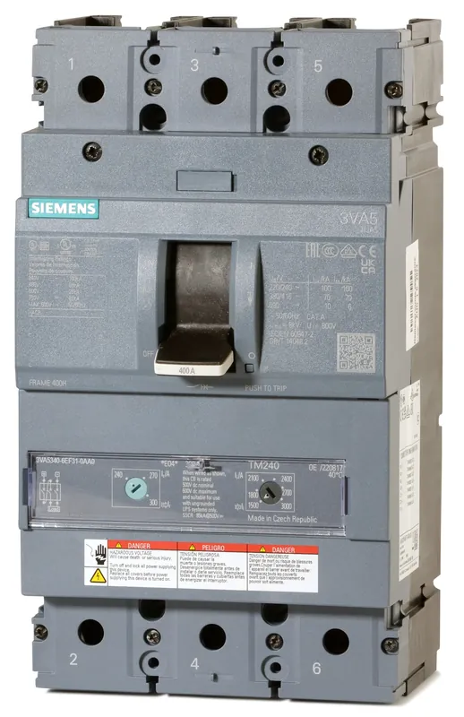 Siemens 3VA5340-6EF31-0AA0 - 400A 3 Pole Molded Case Circuit Breaker Discount