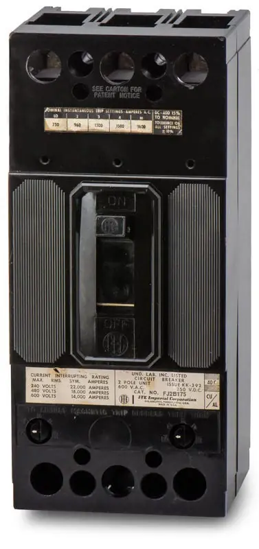 Siemens / ITE FJ2B175 - 175A 2 Pole Molded Case Circuit Breaker Certified