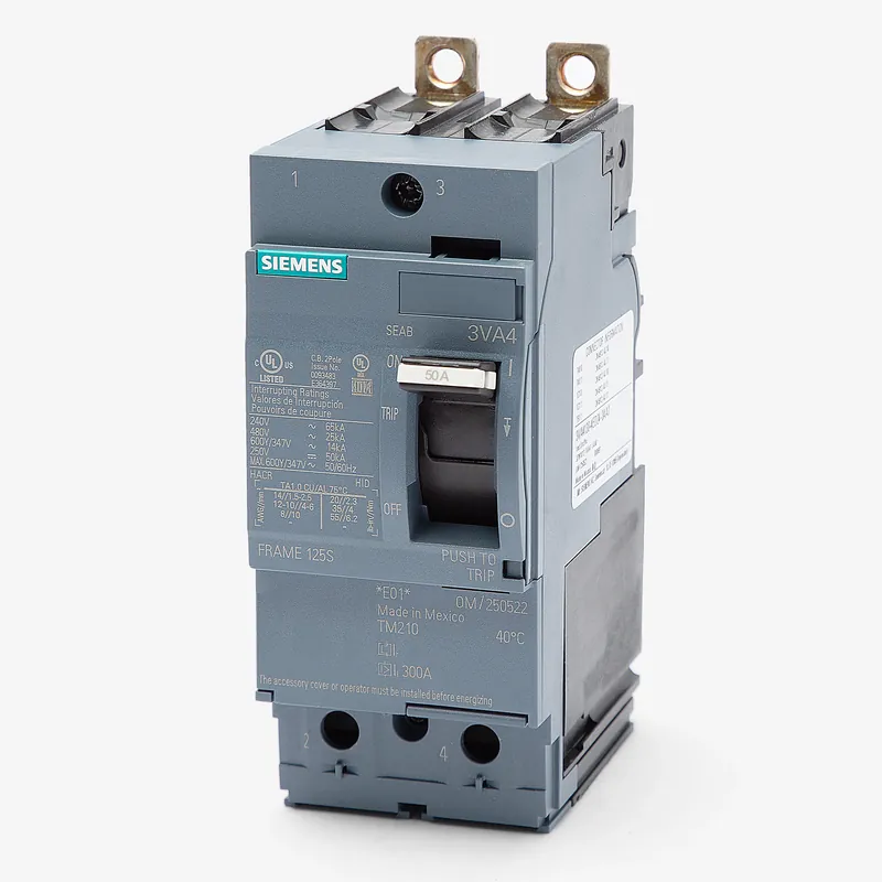 Siemens 3VA4150-4ED24-0AA0 - 50A 2 Pole Molded Case Circuit Breaker Buy Online