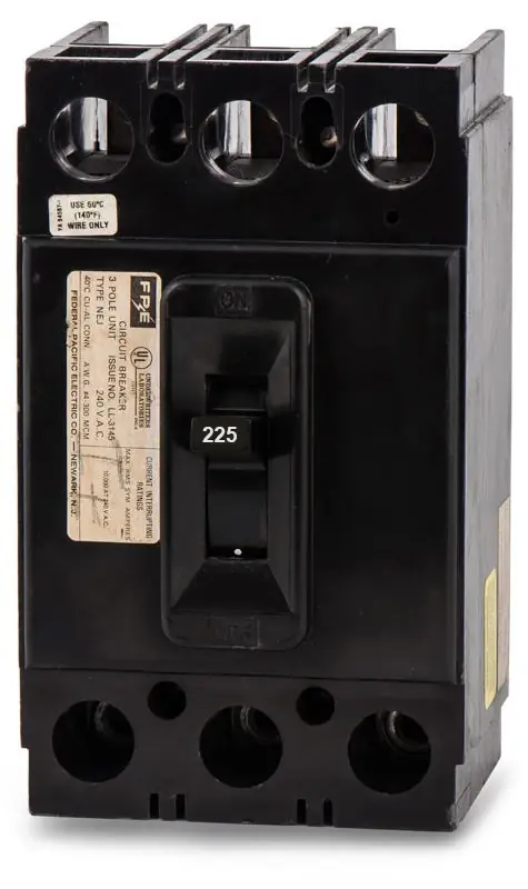 Federal Pacific NEJ223225NA - 225A 2 Pole Molded Case Switch Fast Shipping