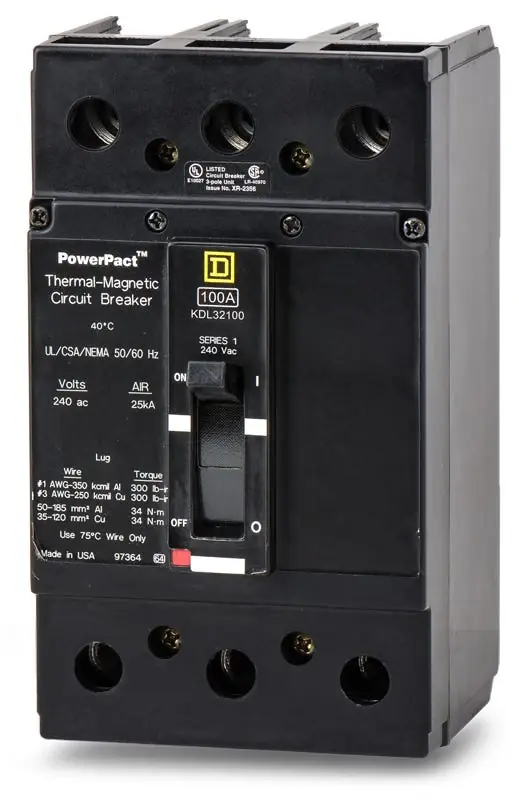 Square D KDL32100 - 100A 3 Pole Molded Case Circuit Breaker Factory Price