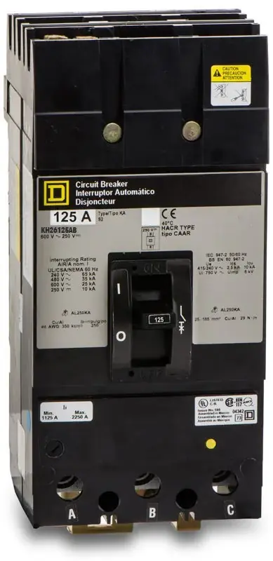 Square D KH26125AB - 125A 2 Pole Molded Case Circuit Breaker Factory Price