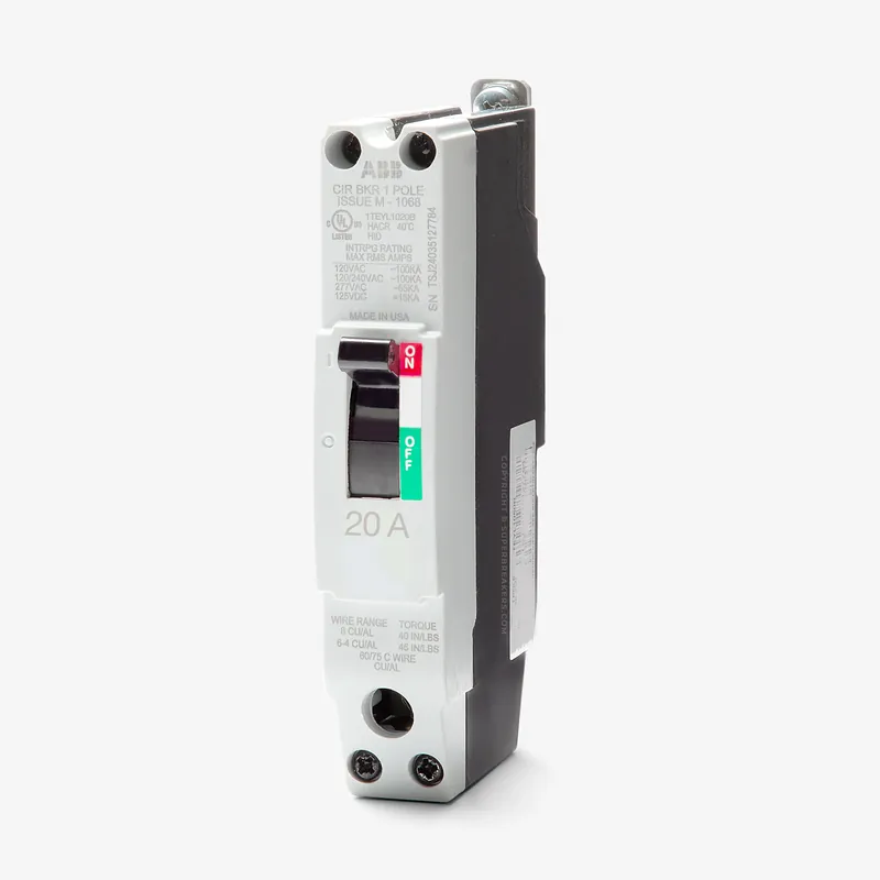 ABB / General Electric TEYL1020B - 20A 1 Pole Molded Case Circuit Breaker Super Sale