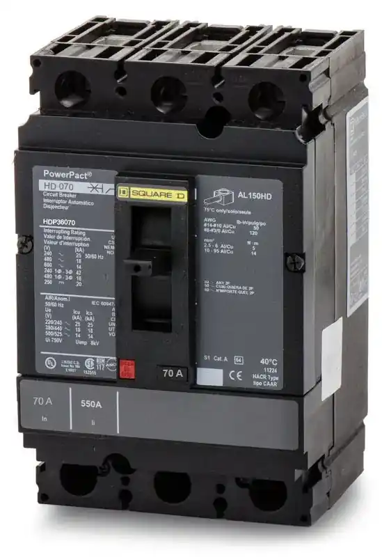 Square D HDP36070 - 70A 3 Pole Molded Case Circuit Breaker Grab Now
