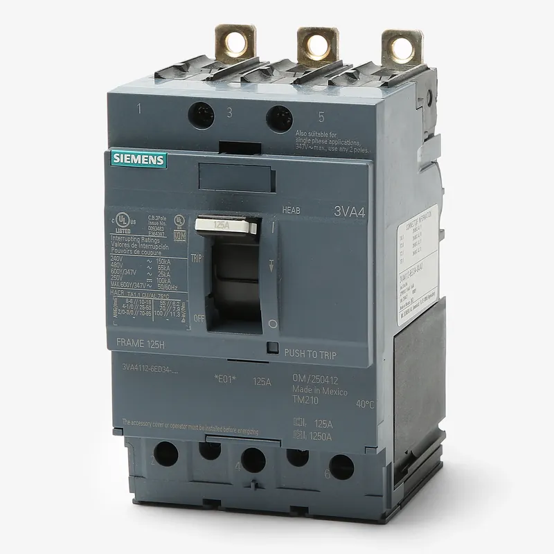 Siemens 3VA4112-6ED34-0AA0 - 125A 3 Pole Molded Case Circuit Breaker Premium