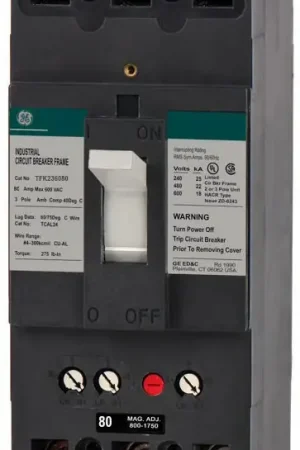 Super Sale ABB / General Electric TFK236080 - 80A 3 Pole Molded Case Circuit Breaker