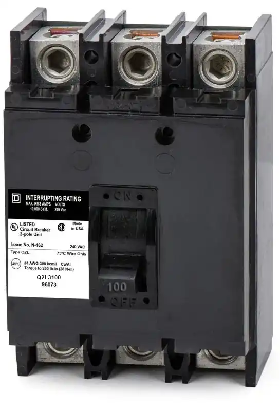 Fan Favorite Square D Q2L3100 - 100A 3 Pole Molded Case Circuit Breaker