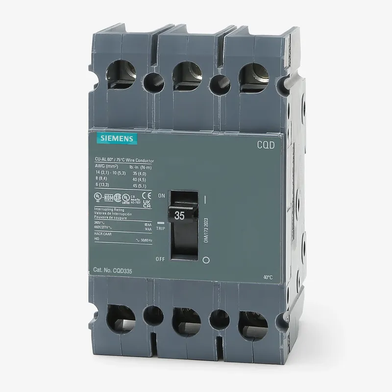 Get Yours Siemens CQD335 - 35A 3 Pole Molded Case Circuit Breaker